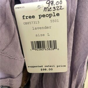 Free People Lavender Top - Size L